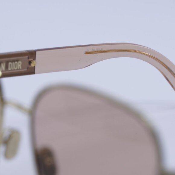 🕶️ New Dior DIORSIGNATURE S5U B0L0 Sunglasses - Shiny Gold Frame, Nude Lenses - Picture 5 of 11